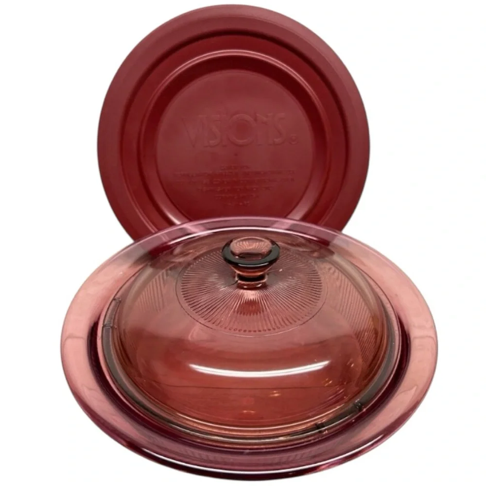 Pyrex Pink Glass Casserole Dish with Lid
